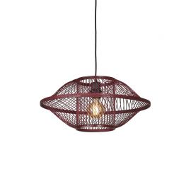 Pendule, Lustre suspendate - Lustra/Pendul Eco, Bambus, Maui visiniu, S