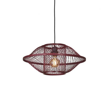Pendule, Lustre suspendate - Lustra/Pendul Eco, Bambus, Maui visiniu, S