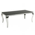 Masa Dining Eleganta, Sticla, Negru, Modern Barock 200cm