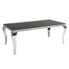 Masa Dining Eleganta, Sticla, Negru, Modern Barock 200cm
