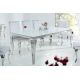 Mese dining - Masa Dining Eleganta, Sticla, Alb, Modern Barock 180cm