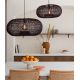 Pendule, Lustre suspendate - Lustra/Pendul Eco, Ratan, Arizona visiniu, L