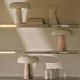 Veioze - Veioza Design Nordic Minimalist, Marmura, Sticla, Glossy Mini bej