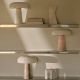Veioze - Veioza Design Nordic Minimalist, Marmura, Sticla, Glossy Mini alb