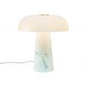 Veioza Design Nordic Minimalist, Marmura, Sticla, Glossy Mini alb