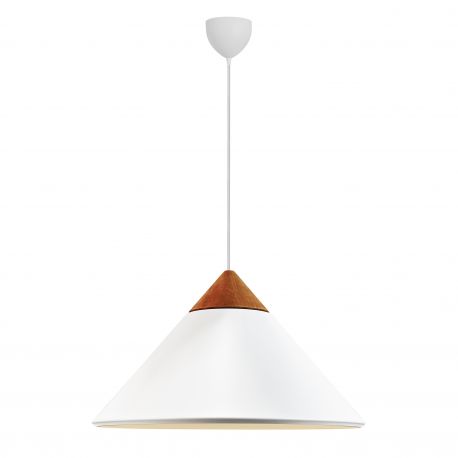 Pendule, Lustre suspendate - Lustra, Pendul Design Nordic Minimalist, Lemn, Metal, Kinto alb