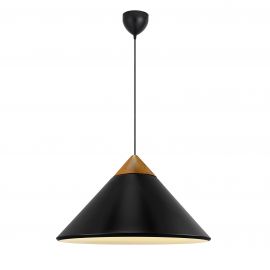 Pendule, Lustre suspendate - Lustra, Pendul Design Nordic Minimalist, Lemn, Metal, Kinto negru