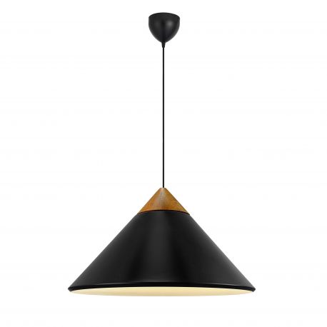 Pendule, Lustre suspendate - Lustra, Pendul Design Nordic Minimalist, Lemn, Metal, Kinto negru