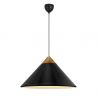 Lustra, Pendul Design Nordic Minimalist, Lemn, Metal, Kinto negru