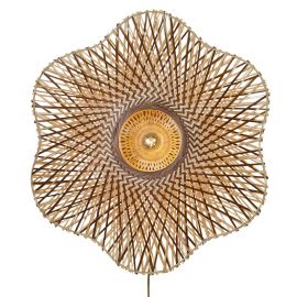 Aplice, corpuri de iluminat pentru pereti - Aplica de perete Eco, Bambus, Madura natural/maro, L