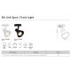Spoturi, Proiectoare pe sina - Accesoriu, Spot directionabil Eik alb, pentru sina Nordlux Link