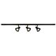 Set, Sina 1 metru Nordlux Link cu 3 Spoturi directionabil Eik negru
