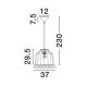 Pendule, Lustre suspendate - Lustra/Pendul design decorativ, SORELLO D 37cm