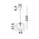 Pendule, Lustre suspendate - Lustra/Pendul design decorativ, Bora 45cm