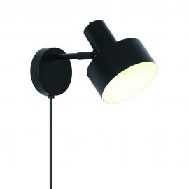 Aplice, corpuri de iluminat pentru pereti - Aplica cu spot directionabil design nordic Matis negru