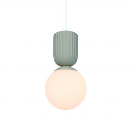 Pendul cu Forma Organic din Ceramica si Sticla, Sadie bej