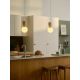Pendule, Lustre suspendate - Pendul cu Forma Organic din Ceramica si Sticla, Sadie maro deschis