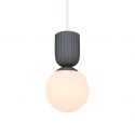 Pendul cu Forma Organic din Ceramica si Sticla, Sadie maro deschis