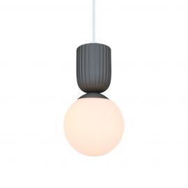 Pendul cu Forma Organic din Ceramica si Sticla, Sadie maro deschis