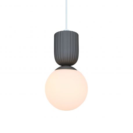 Pendule, Lustre suspendate - Pendul cu Forma Organic din Ceramica si Sticla, Sadie maro deschis