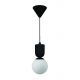 Pendule, Lustre suspendate - Pendul cu Forma Organic din Ceramica si Sticla, Sadie negru