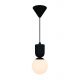 Pendule, Lustre suspendate - Pendul cu Forma Organic din Ceramica si Sticla, Sadie negru