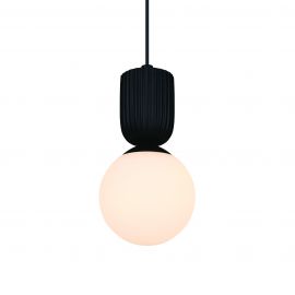 Pendul cu Forma Organic din Ceramica si Sticla, Sadie negru