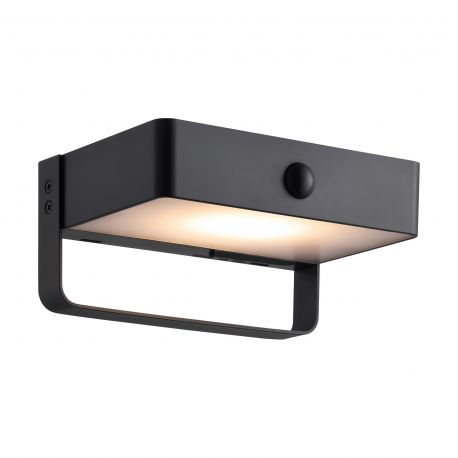Lampi decorative si solare - Aplica solara cu senzor de miscare, protectie IP44, Saulio negru