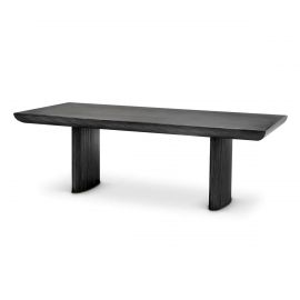 Masa Dining din Lemn, MDF furniruit, Gri Carbune, Winston 230x100cm