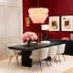 Mese dining - Masa Dining din Lemn, MDF furniruit, Gri Carbune, Winston 230x100cm