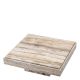 Masute Living - Masuta de Cafea Design LUX, Travertin, Silver, Sartoria, 83x83cm