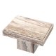 Masute Living - Masuta Laterala Design LUX, Travertin, Silver, Sartoria, 65x50cm