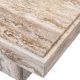 Masute Living - Masuta Laterala Design LUX, Travertin, Silver, Sartoria, 65x50cm