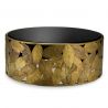 Masuta de Cafea Design LUX, Alama, Sticla, Negru, Botanico