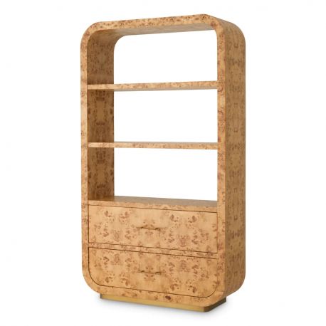 Dulapuri - Dulap cu Rafturi design LUX, Furnir Burl Mappa, Maro, Quinton