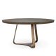 Masa Rotunda LUX din Aluminiu, Furnir de Stejar, Cambronne 152cm
