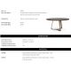 Mese dining - Masa Rotunda LUX din Aluminiu, Furnir de Stejar, Cambronne 152cm