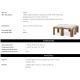 Masute Living - Masuta Cafea LUX cu Blat din Marmura, Sunwood