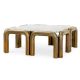 Masute Living - Masuta Cafea LUX cu Blat din Marmura, Sunwood