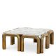 Masute Living - Masuta Cafea LUX cu Blat din Marmura, Sunwood
