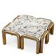 Masute Living - Masuta Cafea LUX cu Blat din Marmura, Sunwood