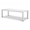 Masa pentru interior/ exterior design LUX din aluminiu Vistamar alb, 240x105cm