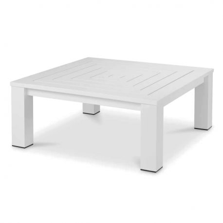 Mese - Masuta pentru interior/ exterior design LUX din aluminiu Vistamar alb, 101x101cm