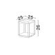 Stalpi - Mini Stalp LED iluminat exterior decorativ, IP65, PRIVE H 26cm