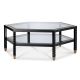 Masute Living - Masuta de Cafea Design LUX, Lemn, Negru, Sticla, Cornelius