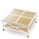 Masute Living - Masuta de cafea LUX, Lemn, Rattan, Bahamas alb