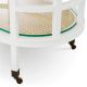 Masute Living - Gheridon LUX, Lemn, Rattan, Bahamas alb