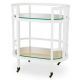 Gheridon LUX, Lemn, Rattan, Bahamas alb