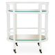 Masute Living - Gheridon LUX, Lemn, Rattan, Bahamas alb