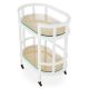 Masute Living - Gheridon LUX, Lemn, Rattan, Bahamas alb